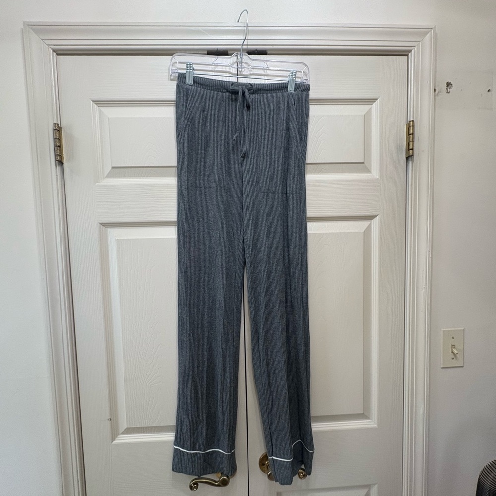 Auden Ribbed Drawstring Lounge Pants - Charcoal